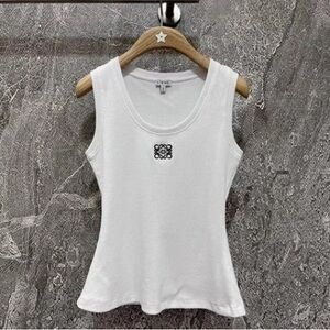 Loewe White Women's Tank Top with Logo